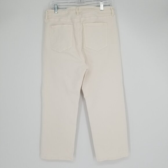 Ann Taylor Ecru Straight Leg, High Rise Jeans -14P- Curvy Fit, Coastal Looks - Picture 2 of 5